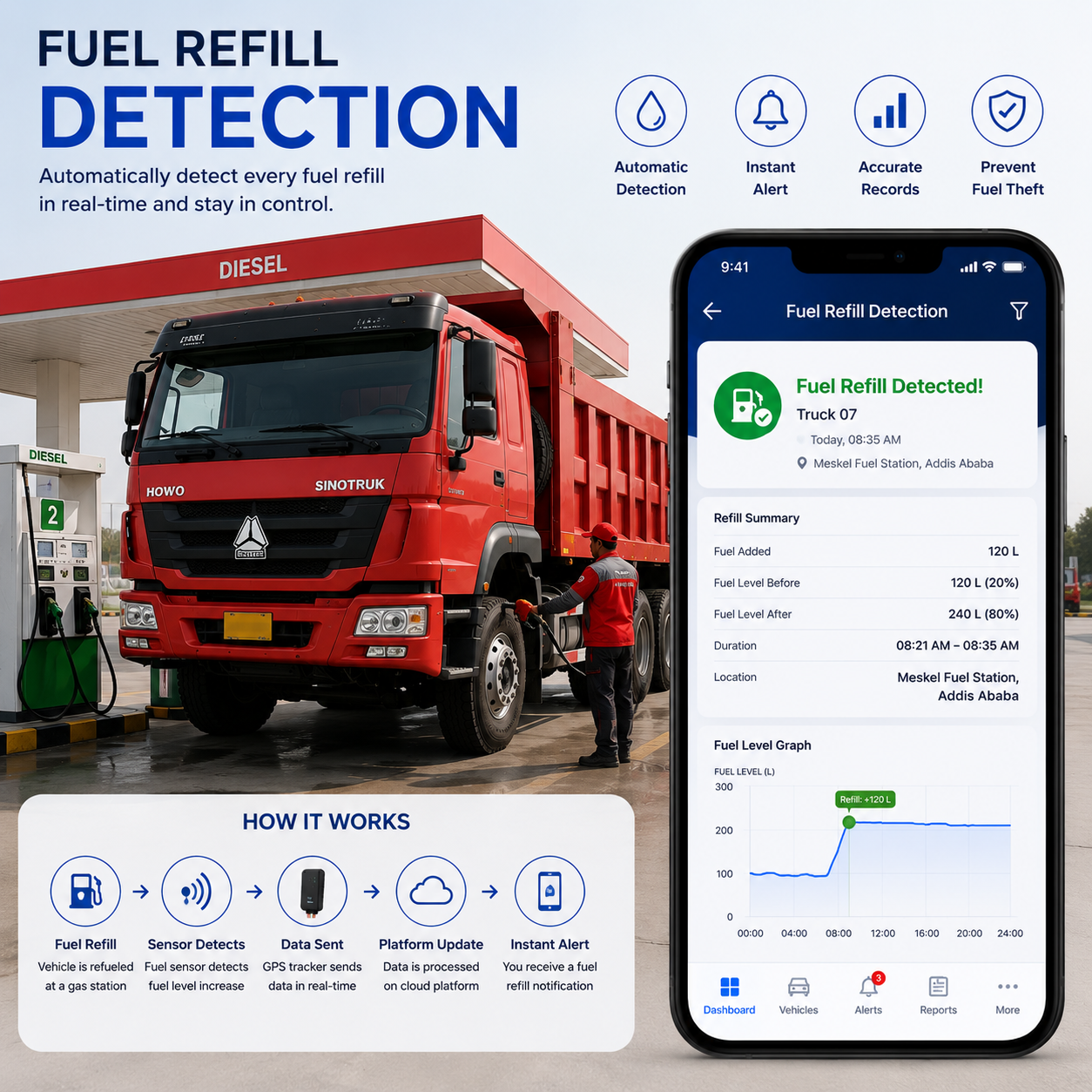 fuel refill detection walta technologies