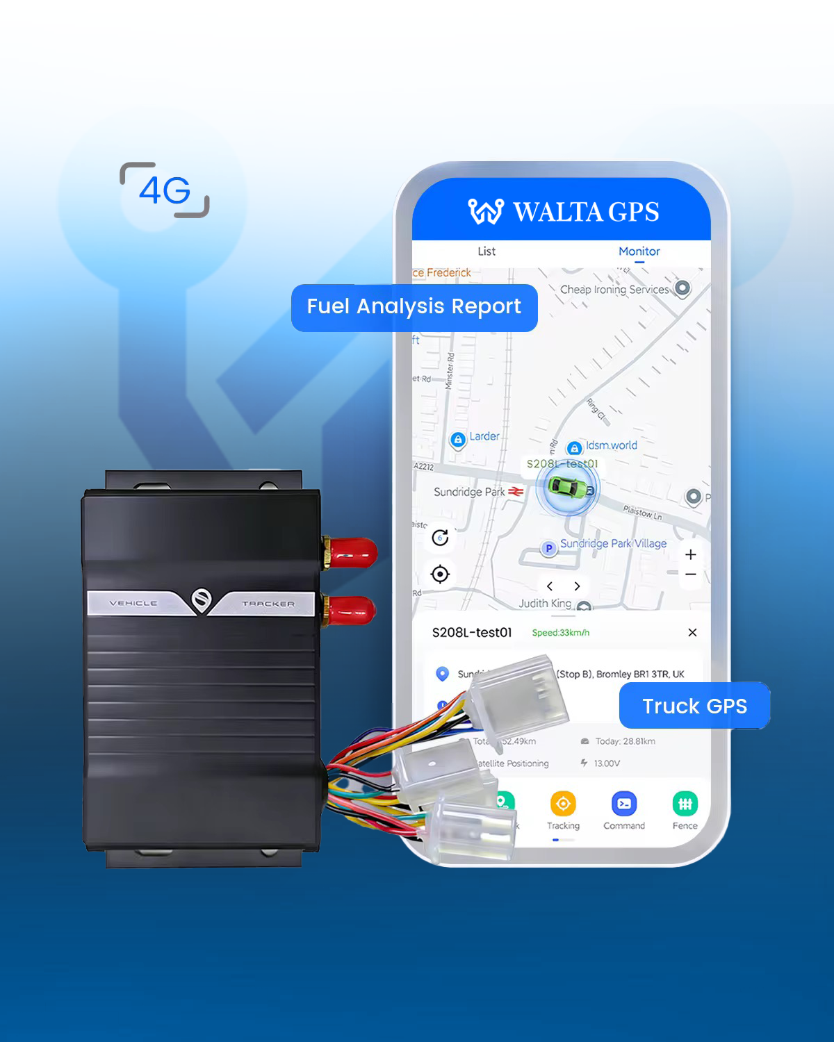 gps tracker with dual tank fuel monitoring walta technologies