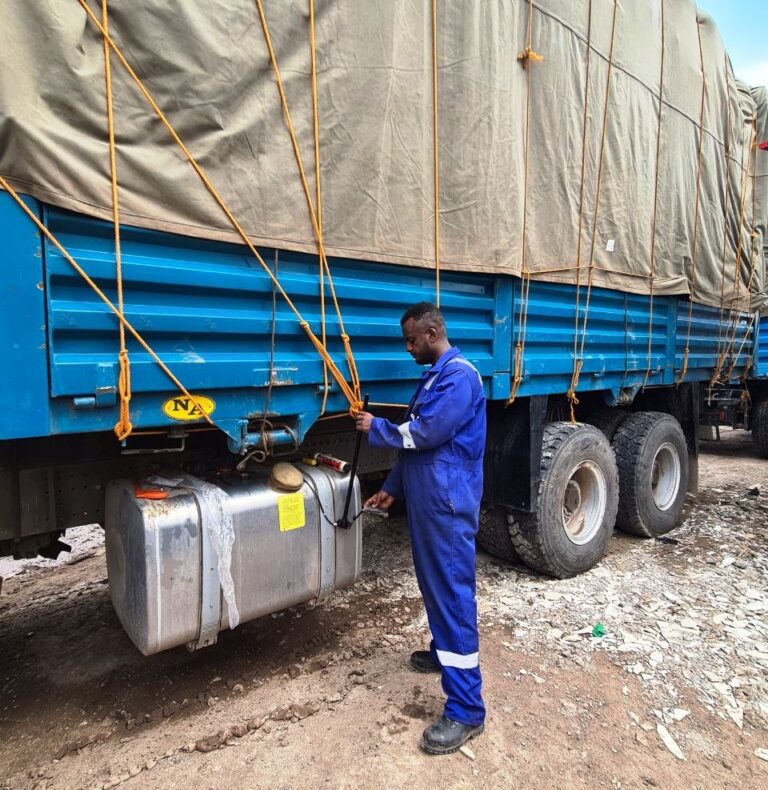 Installing fuel sensor on fuel tank for trucks walta technologies fuel monitoring installation technicians
